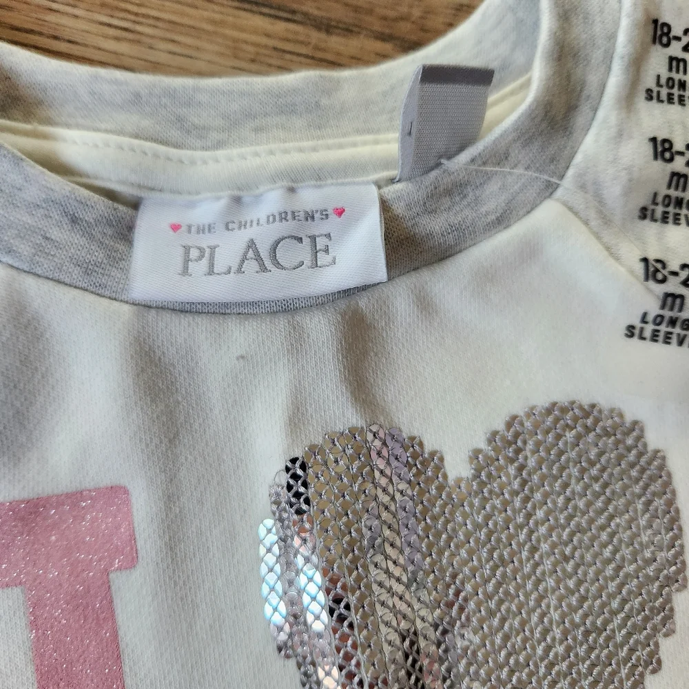 The Children's Place Unicorn/LOVE Sweatshirt/Sweatpants Set Size 18-24 months - Picture 3 of 16